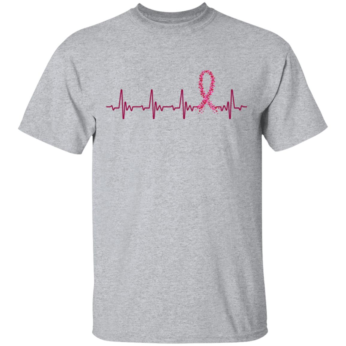 Multiple Myeloma Awareness Burgundy Ribbon Heartbeat T-Shirt & Hoodie | Teecentury.com