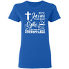 With Jesus in Her Heart and Coffee in Her Hand She is Unstoppable T-Shirt & Hoodie | Teecentury.com