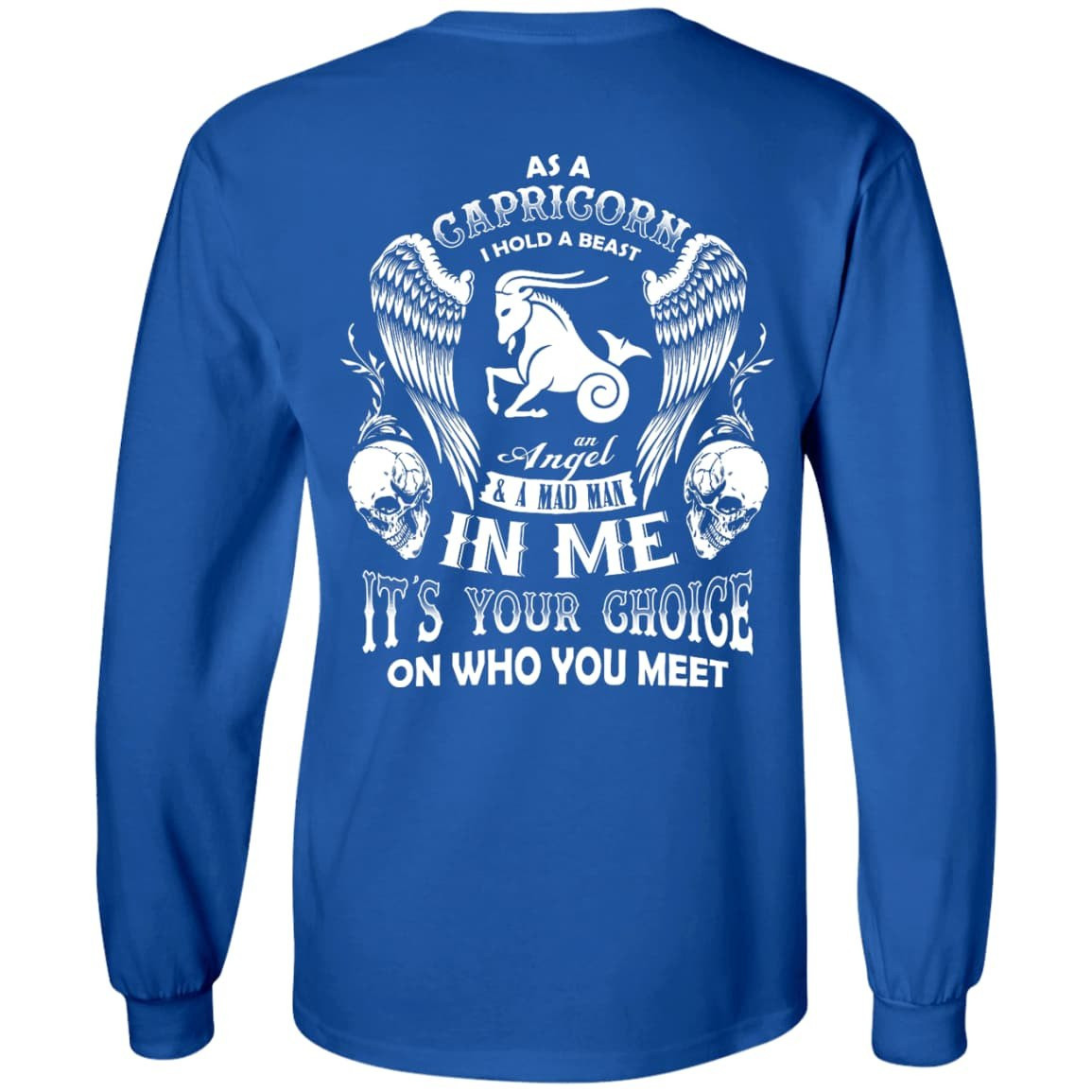As A Capricorn I Hold A Beast An Angel A Madman In Me T-Shirt & Hoodie | Teecentury.com