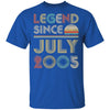 Legend Since July 2005 Vintage 17th Birthday Gifts T-Shirt & Hoodie | Teecentury.com