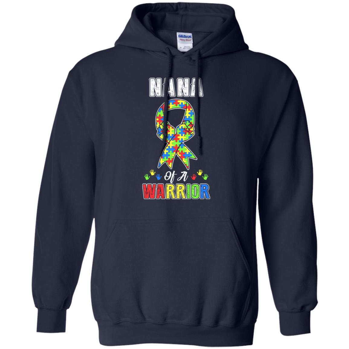 Nana Of A Warrior Support Autism Awareness Gift T-Shirt & Hoodie | Teecentury.com