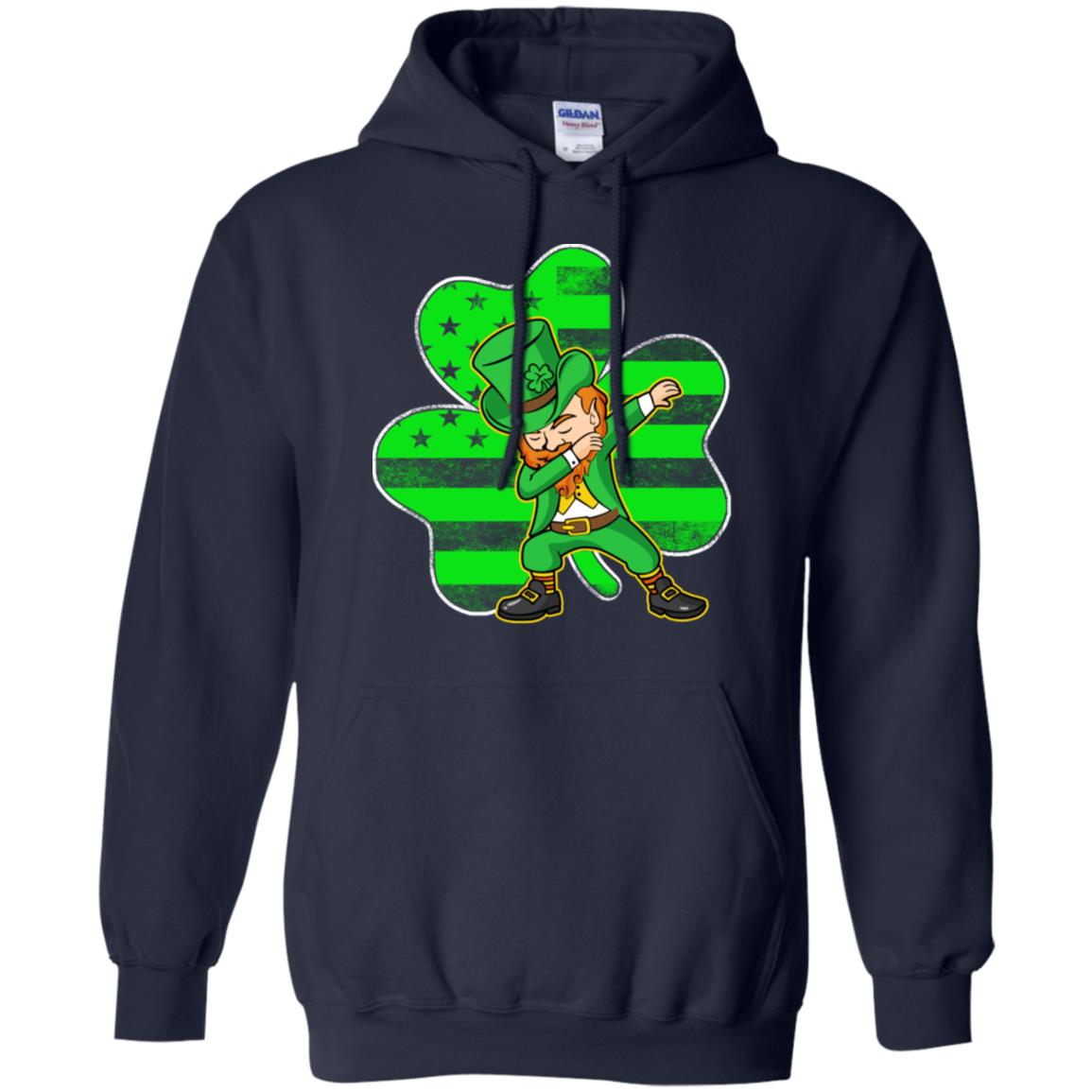 St Patricks Day Leprechaun Dabbing Dab American Flag T-Shirt & Hoodie | Teecentury.com