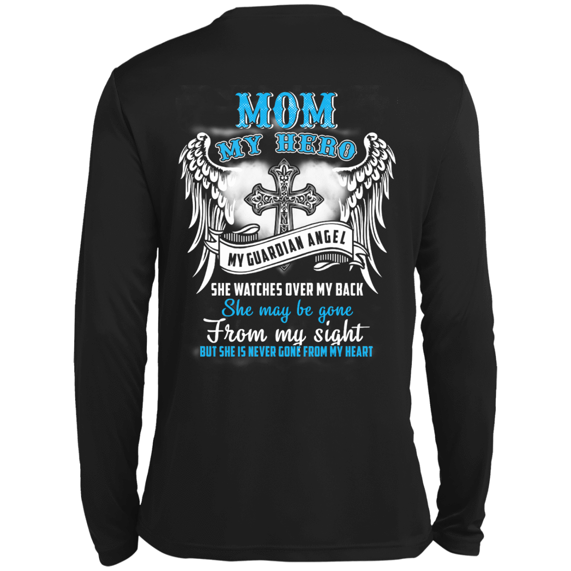 My Mom My Hero My Guardian Angel She Watches Over My Back T-Shirt & Hoodie | Teecentury.com