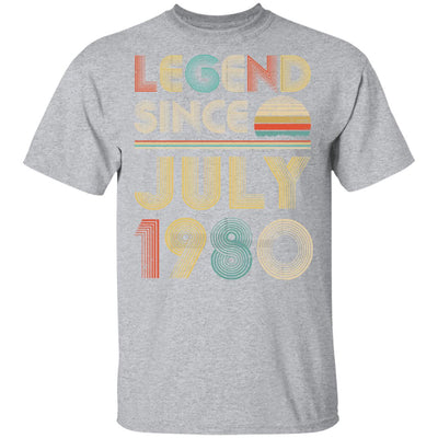 Legend Since July 1980 Vintage 42th Birthday Gifts T-Shirt & Hoodie | Teecentury.com