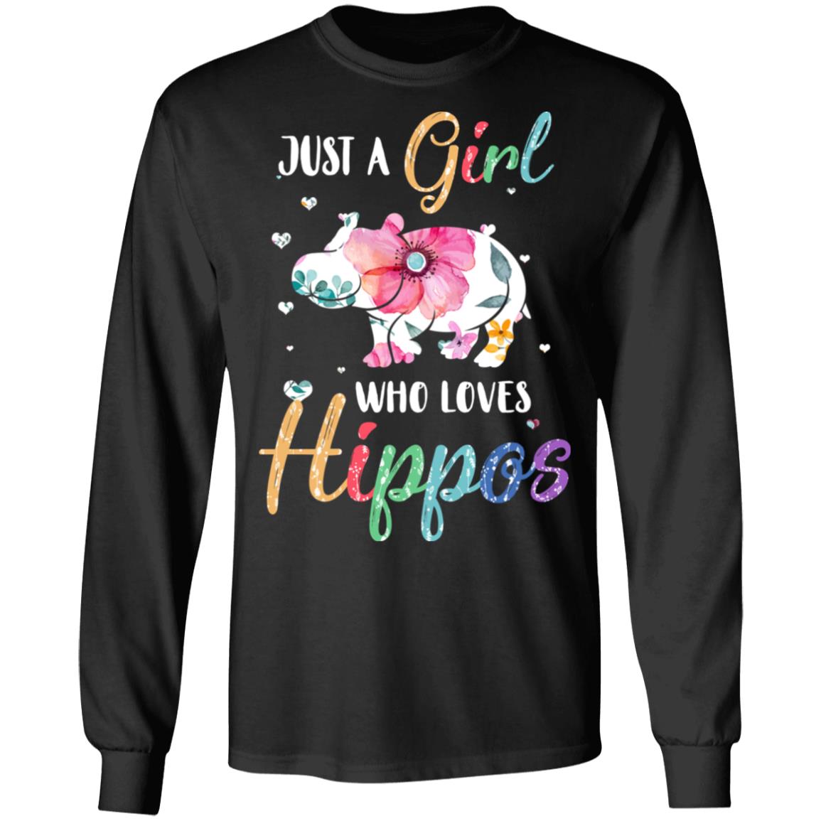 Just A Girl Who Loves Hippos Cute Hippo Lover T-Shirt & Hoodie | Teecentury.com