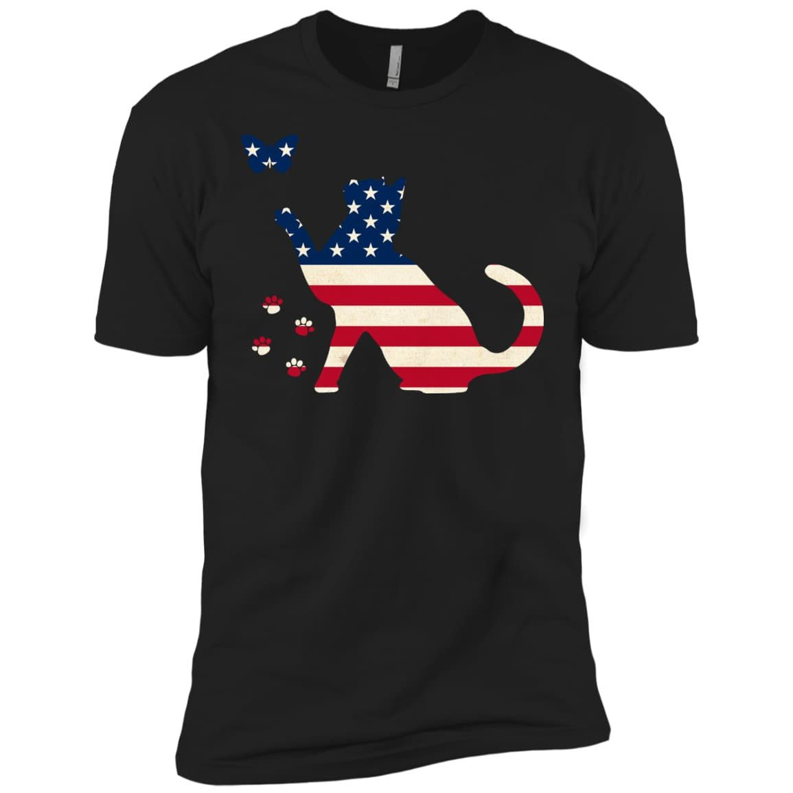 Meowica Cat American Flag 4th of July T-Shirt & Hoodie | Teecentury.com