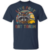 Live Fast Eat Trash Funny Raccoon Beer Tacos Vintage T-Shirt & Hoodie | Teecentury.com