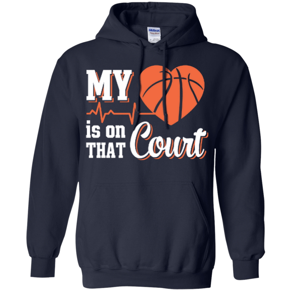 My Heart Is On That Court Basketball T-Shirt & Hoodie | Teecentury.com