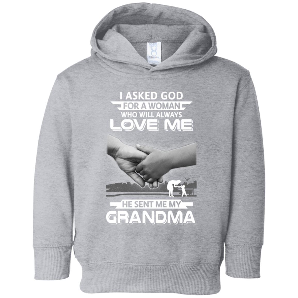 I Asked God For A Woman Who Always Love Me Grandma Youth Youth Shirt | Teecentury.com
