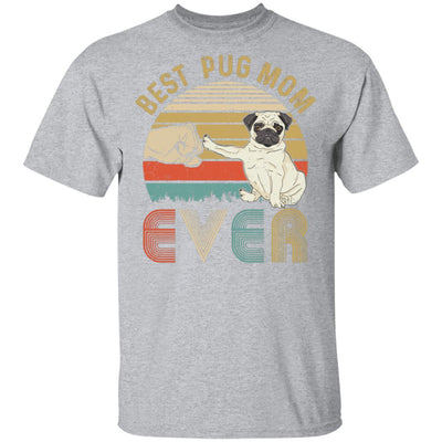 Vintage Best Pug Mom Ever Bump Fit Funny Mom Gifts T-Shirt & Hoodie | Teecentury.com