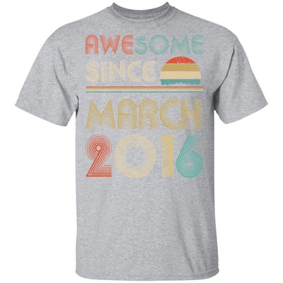 Awesome Since March 2016 Vintage 6th Birthday Gifts Youth Youth Shirt | Teecentury.com
