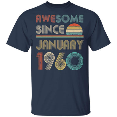 Awesome Since January 1960 Vintage 62th Birthday Gifts T-Shirt & Hoodie | Teecentury.com