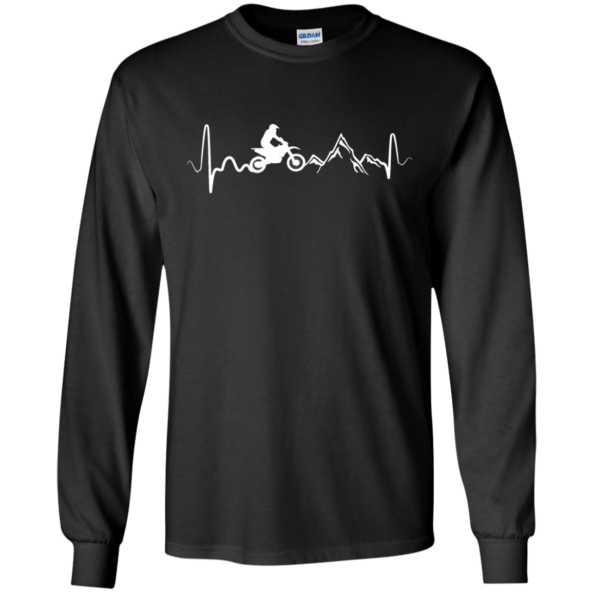 Mountain Dirt Bike Motocross Heartbeat T-Shirt & Hoodie | Teecentury.com