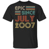 Epic Since July 2007 Vintage 15th Birthday Gifts T-Shirt & Hoodie | Teecentury.com