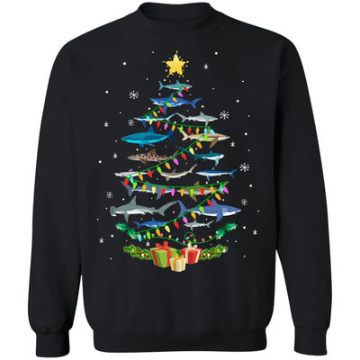 Shark Christmas Tree Shark Lovers Gifts Men Women Kids T-Shirt & Sweatshirt | Teecentury.com