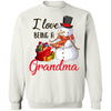 I Love Being A Grandma Snowman Gift For Christmas Day T-Shirt & Sweatshirt | Teecentury.com