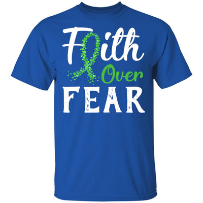 Kidney Disease Liver Cancer Awareness Green Faith Over Fear T-Shirt & Hoodie | Teecentury.com