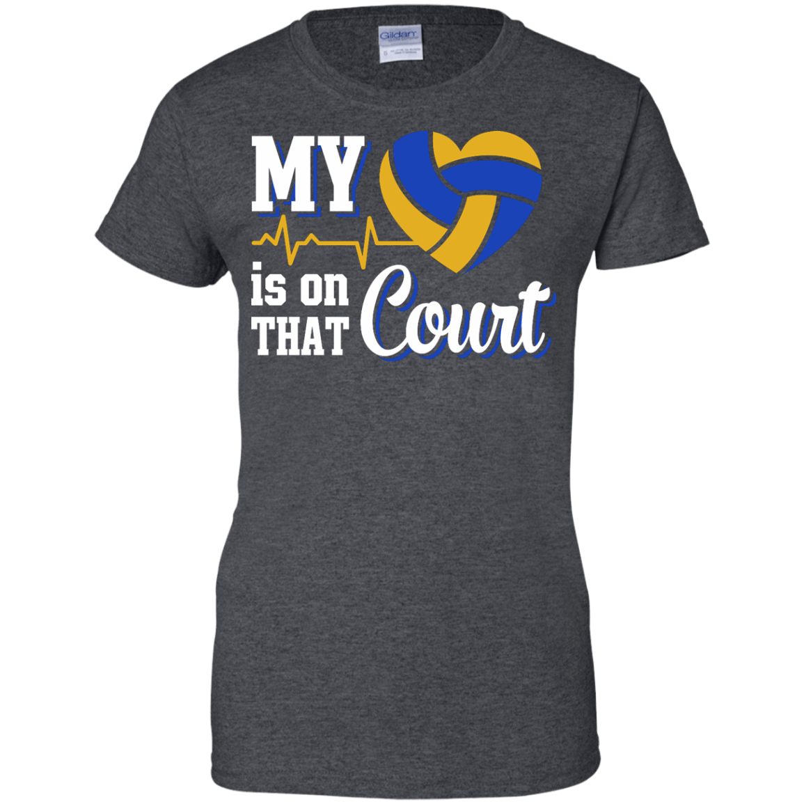My Heart Is On That Court Volleyball T Shirt T-Shirt & Hoodie | Teecentury.com
