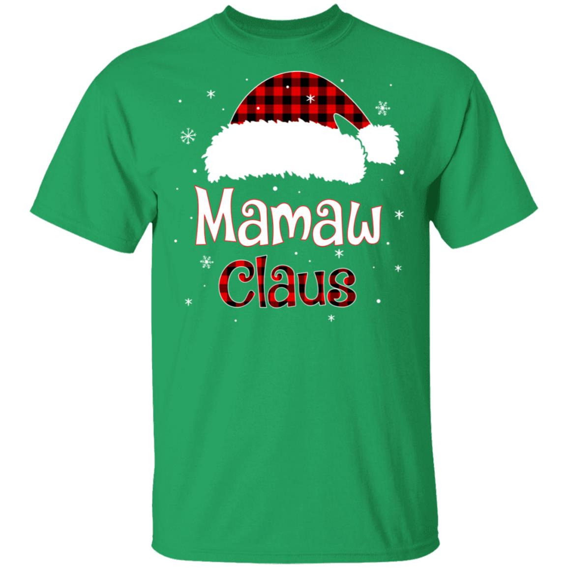 Santa Mamaw Claus Red Plaid Family Pajamas Christmas Gift T-Shirt & Sweatshirt | Teecentury.com