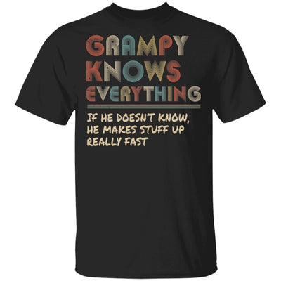 Grampy Know Everything Vintage Grampy Father's Day Gift T-Shirt & Hoodie | Teecentury.com