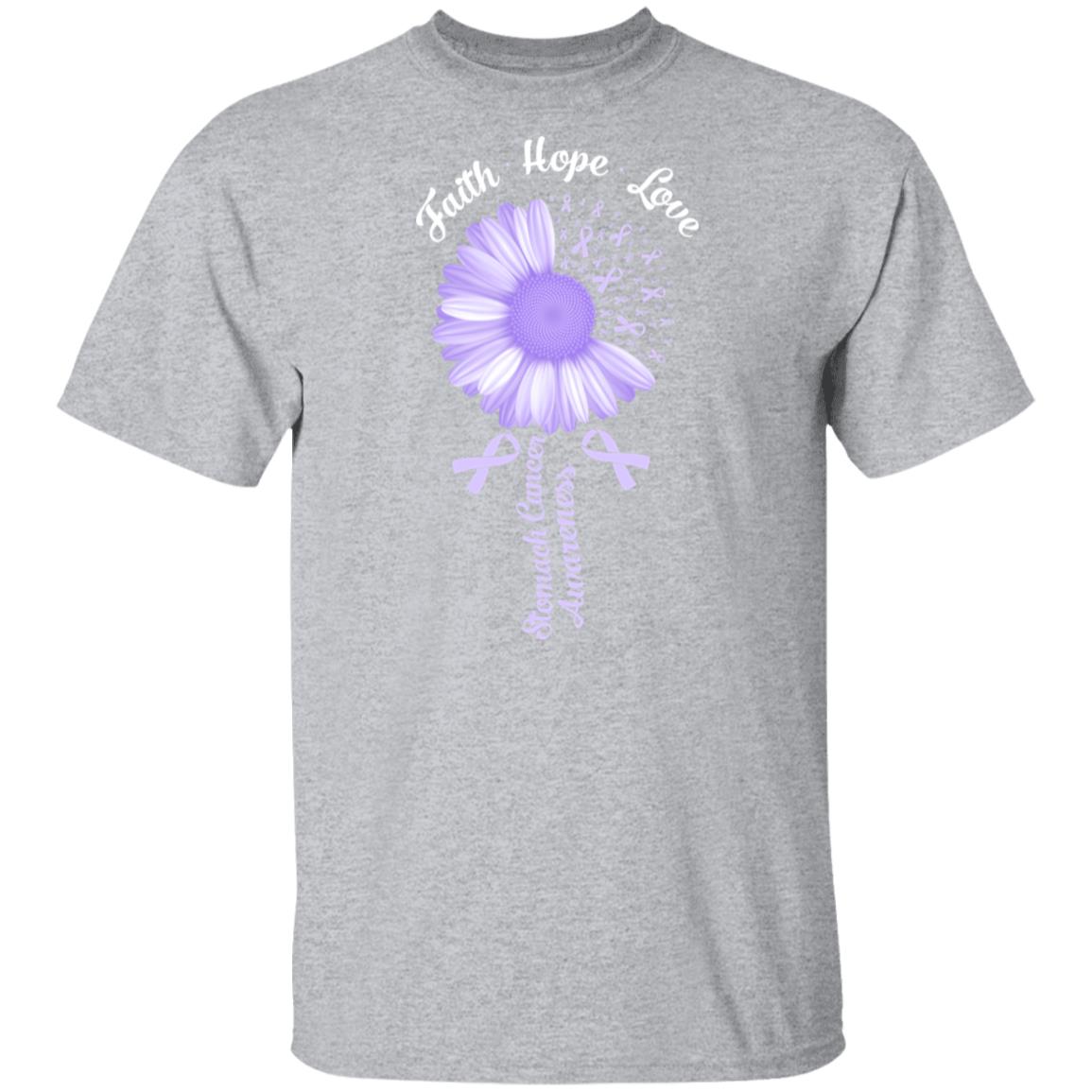Faith Hope Love Periwinkle Stomach Cancer Awareness T-Shirt & Hoodie | Teecentury.com
