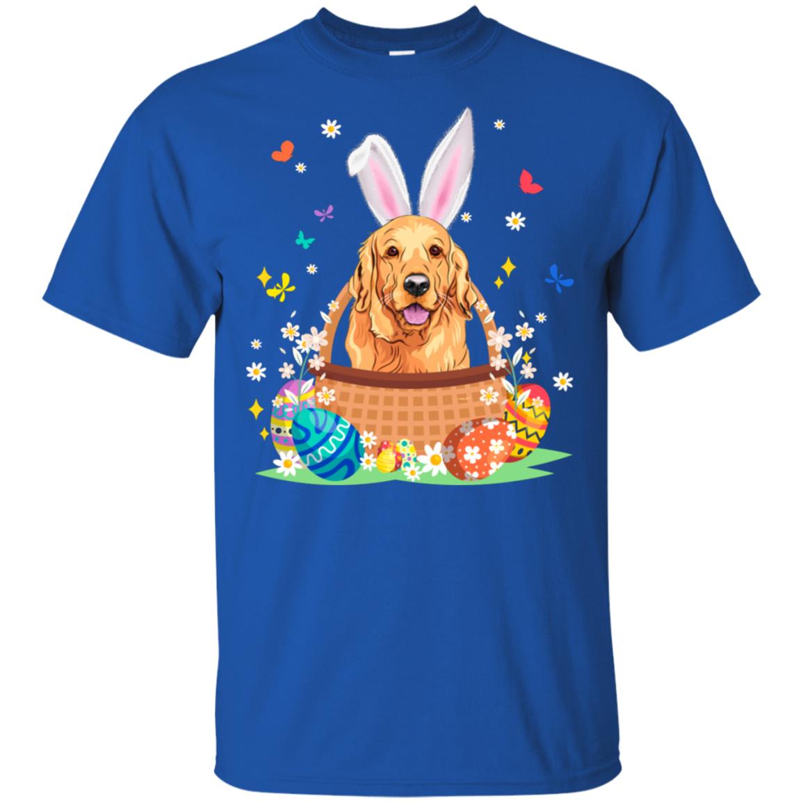 Golden Retriever Bunny Hat Rabbit Easter Eggs T-Shirt & Hoodie | Teecentury.com