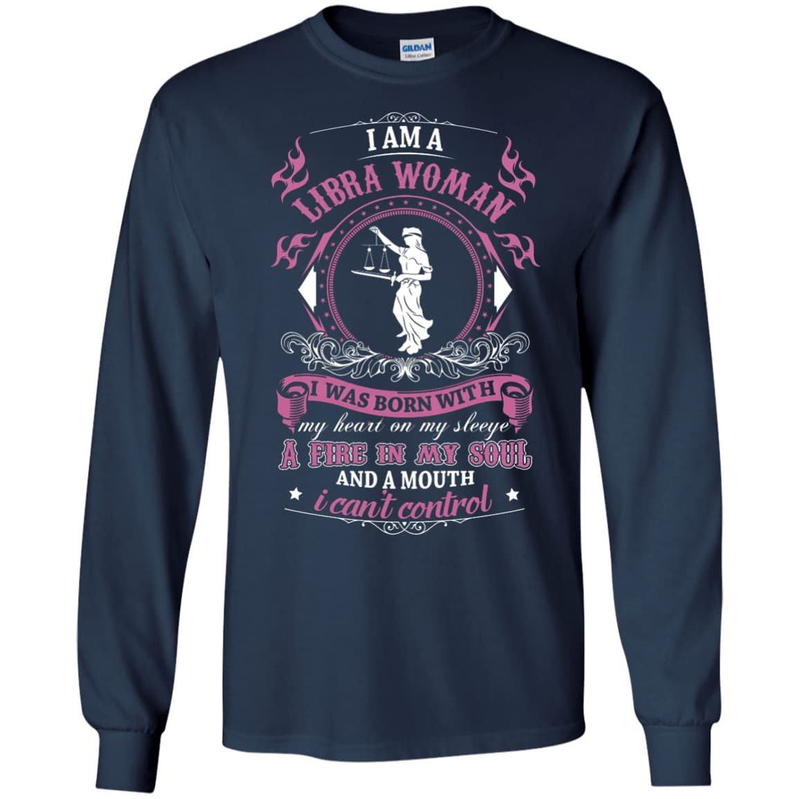I Am A Libra Woman I Was Born With T-Shirt & Hoodie | Teecentury.com