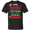 Dear Santa I Tried To Be Good But My Grandma Christmas Kids Youth Youth Shirt | Teecentury.com