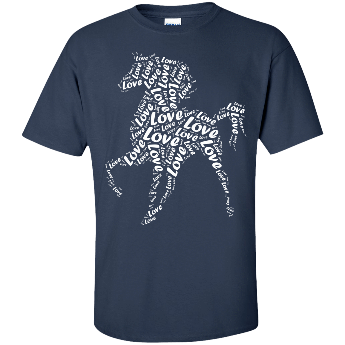 I Love Horse T-Shirt Word Graphic Tee T-Shirt & Hoodie | Teecentury.com