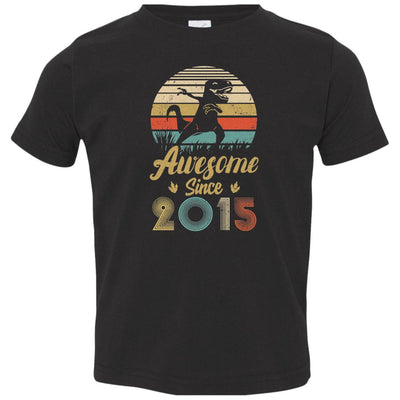 Awesome Since 2015 7th Years Old Dinosaur Birthday Gift Youth Youth Shirt | Teecentury.com