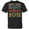 Epic Since March 2012 Vintage 10th Birthday Gifts Youth Youth Shirt | Teecentury.com