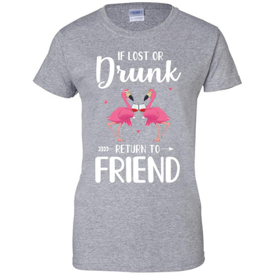 Flamingo If I Lost Or Drunk Please Return To Friend T-Shirt & Tank Top | Teecentury.com