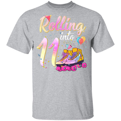 11 Years Old Birthday Girls Roller Skates 80's 11th Birthday Youth Youth Shirt | Teecentury.com