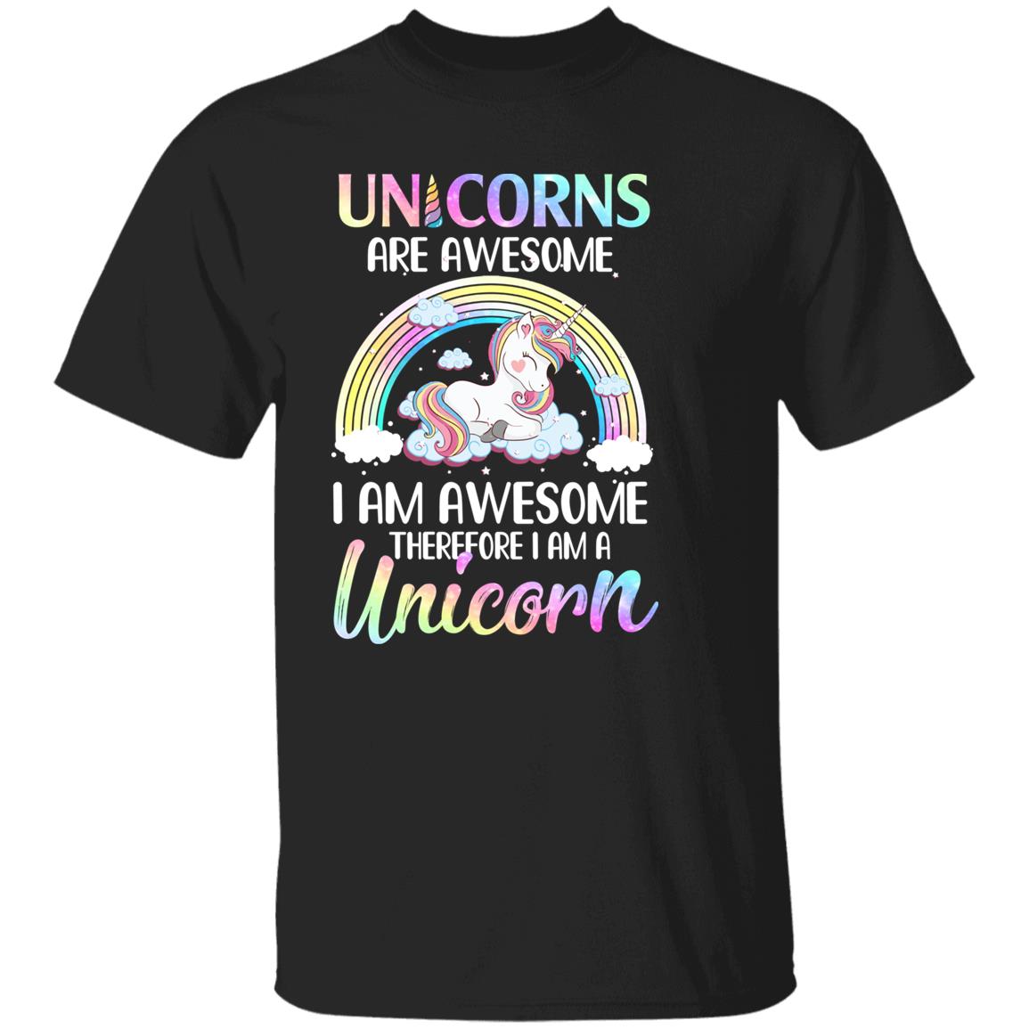 Unicorns Are Awesome I Am Awesome Therefore I Am A Unicorn Youth Youth Shirt | Teecentury.com