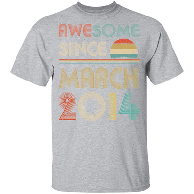 Awesome Since March 2014 Vintage 8th Birthday Gifts Youth Youth Shirt | Teecentury.com