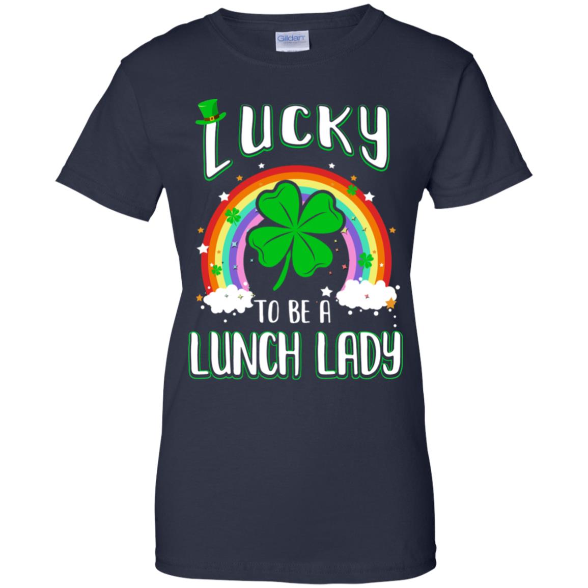 Funny St Patricks Day Lucky To Be A Lunch Lady T-Shirt & Hoodie | Teecentury.com