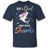 Just A Girl Who Loves Sharks Cute Shark Lover T-Shirt & Hoodie | Teecentury.com