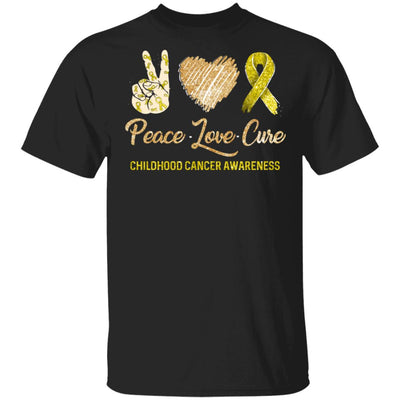 Peace Love Cure Childhood Cancer Awareness T-Shirt & Hoodie | Teecentury.com