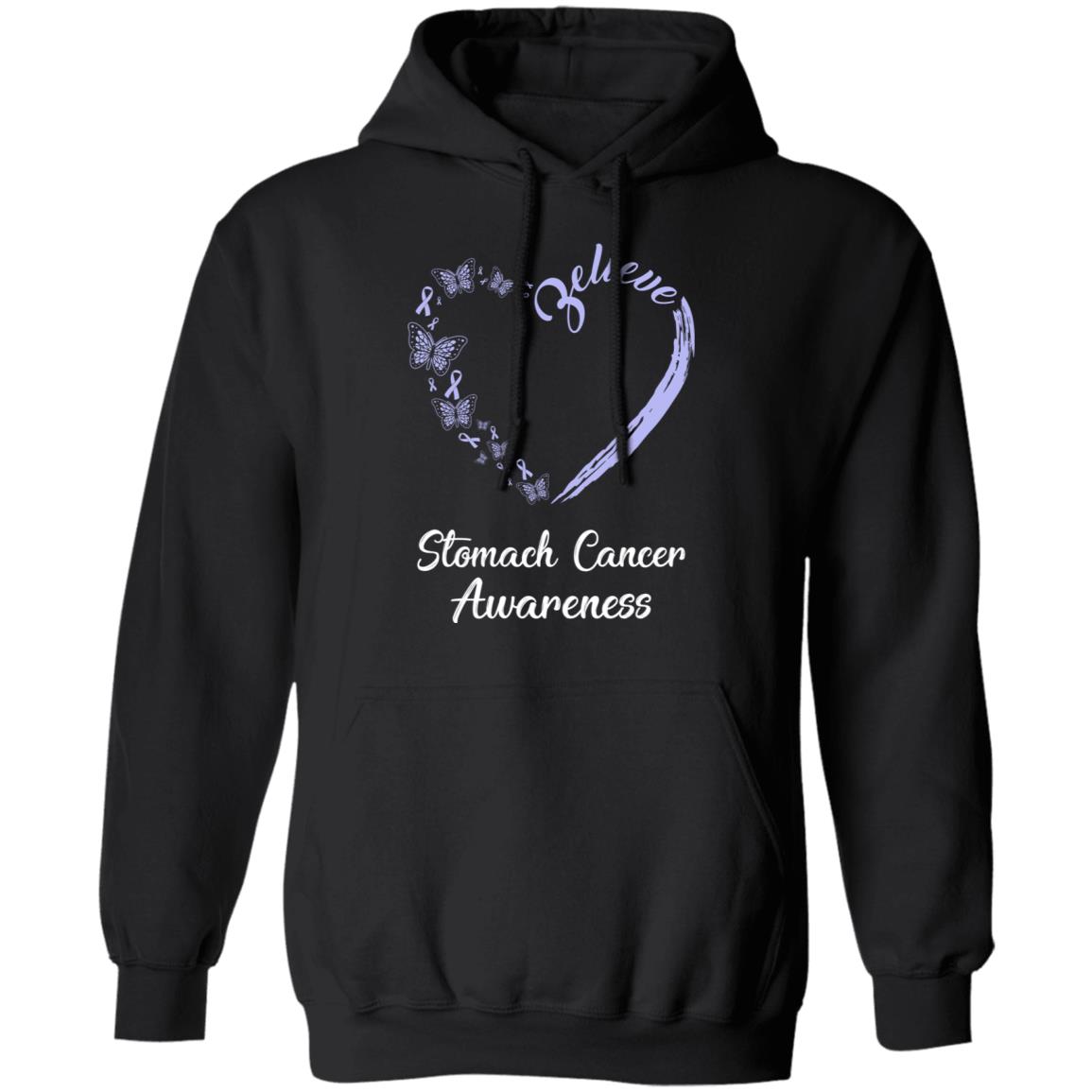 Butterfly Believe Stomach Cancer Awareness Ribbon Gifts T-Shirt & Hoodie | Teecentury.com