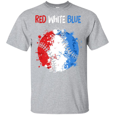 4Th Of July Red White Blue Baseball Lovers Patriotic T-Shirt & Hoodie | Teecentury.com