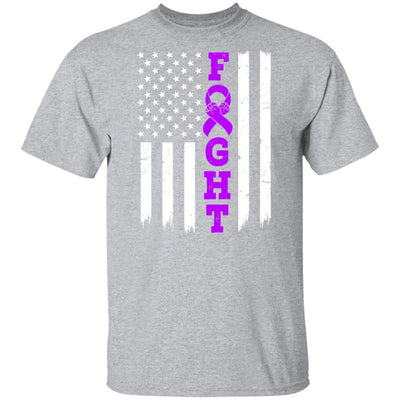 Alzheimer's Pancreatic Cancer Awareness American Flag T-Shirt & Hoodie | Teecentury.com