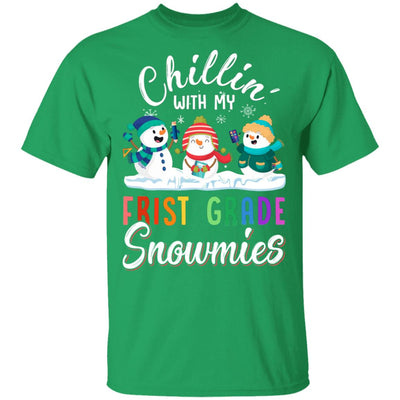 Chillin' With First Grade Snowmies Christmas Teacher Gifts T-Shirt & Sweatshirt | Teecentury.com