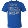 Pops Know Everything Vintage Pops Father's Day Gift T-Shirt & Hoodie | Teecentury.com