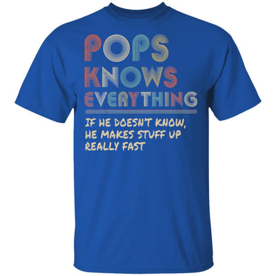 Pops Know Everything Vintage Pops Father's Day Gift T-Shirt & Hoodie | Teecentury.com