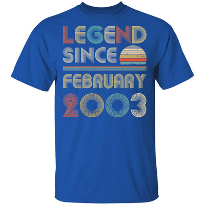 Legend Since February 2003 Vintage 19th Birthday Gifts T-Shirt & Hoodie | Teecentury.com
