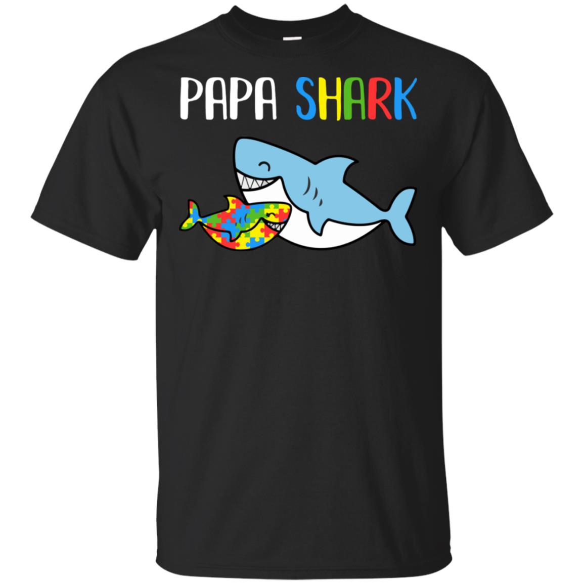 Papa Shark Support Autism Awareness For Grandchild T-Shirt & Hoodie | Teecentury.com