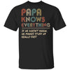 Papa Know Everything Vintage Papa Father's Day Gift T-Shirt & Hoodie | Teecentury.com