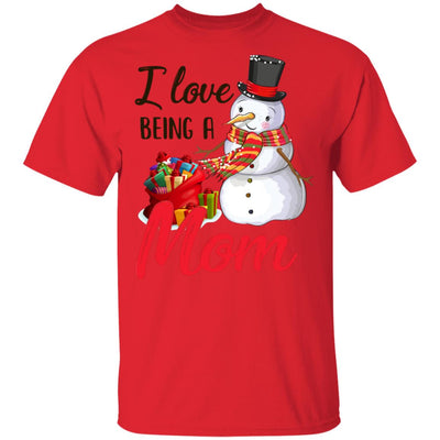I Love Being A Mom Snowman Gift For Christmas Day T-Shirt & Sweatshirt | Teecentury.com