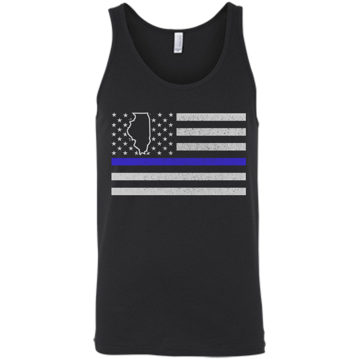 Illinois Thin Blue Line Police State T-Shirt & Hoodie | Teecentury.com