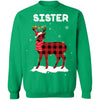 Sister Deer Red Plaid Christmas Family Matching Pajamas T-Shirt & Sweatshirt | Teecentury.com